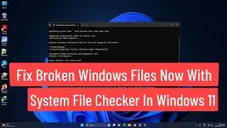 Fix Broken Windows Files Now With System File Checker In Windows 11