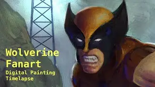 Wolverine Fanart - Digital Painting Timelpse in Paintstorm Studio