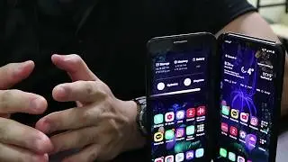 Dual screen comparison! LG V50 and Surface Duo(Pre-release)