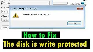 solve write protected disk problem 2018 । 100 % working with proof