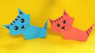 ОРИГАМИ КОШКА / КОТИК ИЗ БУМАГИ / ЖИВОТНЫЕ ОРИГАМИ/ORIGAMI CAT/PAPER CAT/ORIGAMI ANIMALS