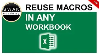 👍Reuse Macros In Any Workbook - Personal Macro Workbook In Excel