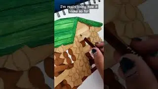Draw a Lincoln Log cabin with me (Part 1) #art #drawing #toys #nostalgia #shorts