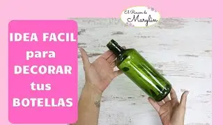 Como  decorar BOTELLAS DE CRISTAL  con TEXTURA Y DECOUPAGE