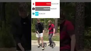 MrBeast Kicks T Series vs MrBeast vs PewDiePie #shorts