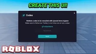 ROBLOX UI TUTORIAL: Codes Frame (GFX COMET)