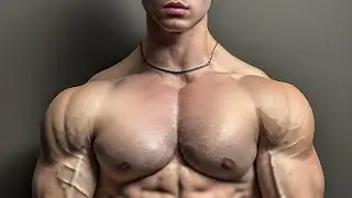 19 years old Teen flexing muscle