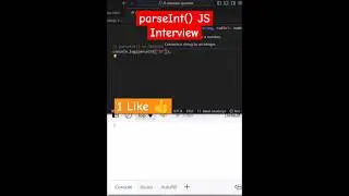 parseInt() in JavaScript | javascript interview question #shorts #shortvideo #javascript #coding