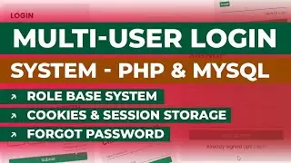 Multiple User Login in Php Cookies & Session - Like Gmail with Verification [Part-1] 