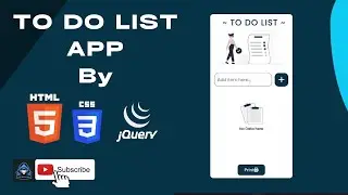 Todo list using jquery | html | css | javscript | todo list app