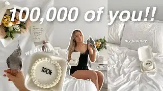 100K SUBSCRIBERS! ( my youtube journey, reaction & celebrating )