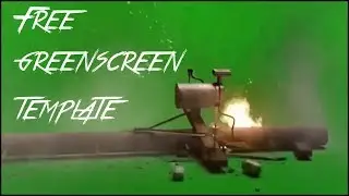 Free Greenscreen Template - Lamppost Exploding and Falling down