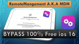 MDM Bypass ios 18,17,16 FREE (Remote Management)  2024