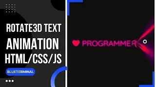 Text Animation 3d Rotate in  HTML/CSS/JS