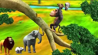 मूर्ख बंदर हिंदी कहनी Hindi Kahaniya - Panchatantra Stories - Hindi Animal Videos