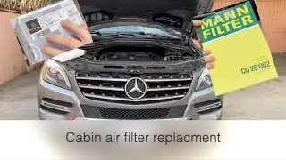 Air and dust filter replacement for Mercedes ML 350 W166