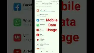 How To Check Mobile Data Usage In Redmi 8 #shorts #youtubeshorts #ytshorts #uniquetechtips