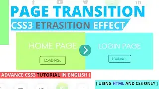 How to create a simple Page Transitions  With HTML , CSS & JS Tutorial | trigger page transitions