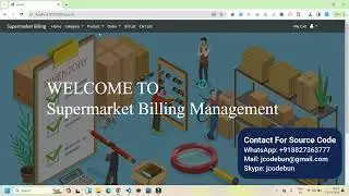 Super Market Billing Project using Spring boot, Hibernate, JPA, JSP, HTML, CSS, Bootstrap