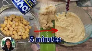 5 Minute Homemade DELICIOUS Hummus without Tahini