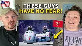 Americans React to Isle of Man TT Sidecar Racing - This is INSANE!