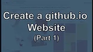 Making a Website on Github (part 1)