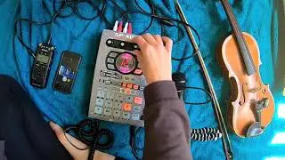 MAKING A BEAT WITH VIOLIN AND SP404SX | just a girl on the floor with her sp404