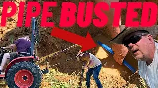 This Plumbing Disaster Wasn't Supposed To Happen! Hitting The Water Line Planting Fruit Trees