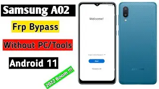 Samsung A02 Frp Bypass without pc | A02 Unlock Google Account lock 2022 Android 11 |