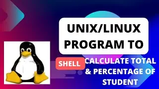 How to write Unix/Linux shell program to calculate total and percentage of six subjects Part-3