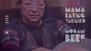 Mom trying for the first time Yakiniku (Wagyu) at Coco Nemaru