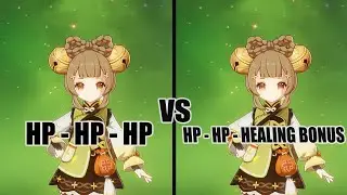 Yaoyao HP VS Healing bonus Artifacts - Yaoyao Heal Potential - Genshin impact