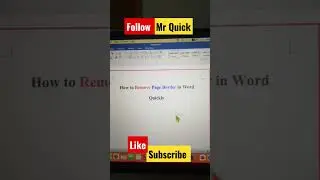 How to Remove Page Border In Word (Microsoft) #shorts