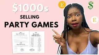 Make $ Selling Party Games on Etsy Even with ZERO DESIGN SKILLS! | How to Sell Printables on Etsy