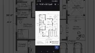 South facing building plan / 2 bedroom house design / building floor plan / low budget building