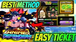 *BEST* Lucky Ticket Farm Method In Anime Defenders Update 4 Part 2..