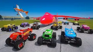 Cars Crazy Race Pixar Monster Trucks McQueen & Mater The King Chick Hicks Cruz - Top Gear UK Track