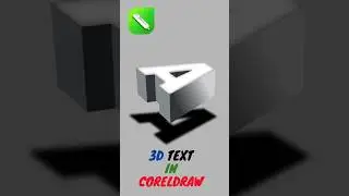 3d Text Tutorial in CorelDraw🔥 l 3d Text Effect 2024 l 3d Font #coreldraw #shorts #3dtext