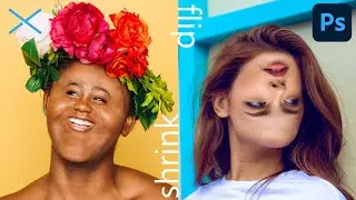 How To SHRINK or FLIP FACES in Photoshop CC Tutorial - Upside Down & Small Face Meme