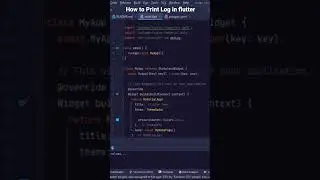 How to print logs in flutter #flutter #dart #fluttertutorial