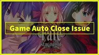 Fate stay/night REMASTERED Game Auto Close Issue