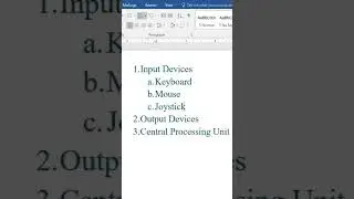 How to Create Multi- Level List in MS Word | #shorts  #microsoftword