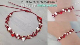 Como hacer PULSERA FÁCIL Y RÁPIDA con NUDO BÁSICO EN MACRAMÉ | PULSERAS EN MACRAMÉ PARA PRINCIPIANTE