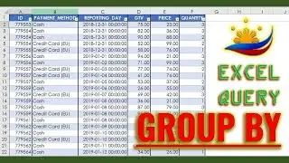 Excel Query: Pivot Columns (Group By)