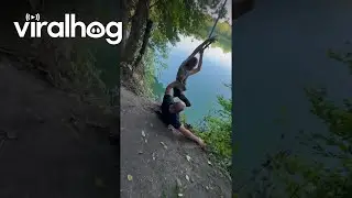 Rope Swing Fails Sends Wrong Person Into Lake || ViralHog