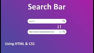 Search Bar Design Using html, css and javascript