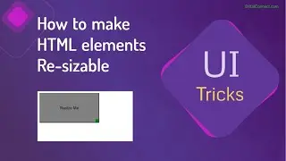 How to Create Resizable HTML Elements | Resizable and draggable div using Vanilla JavaScript