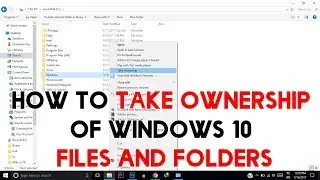 How To Copy  Paste Any Files Into System Folder | How To Take Ownership of Windows 10 Files Folders