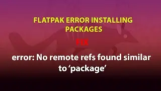 UBUNTU FIX: error: No remote refs found similar to ‘package’