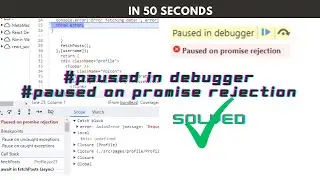 (paused in debugger) | paused on promise rejection solved 2023